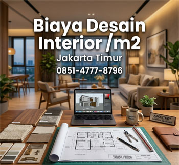 biaya desain interior per m2 jakarta timur dengan perencanaan ruang modern