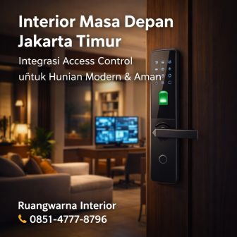 Interior modern dengan access control smart lock rumah Jakarta Timur