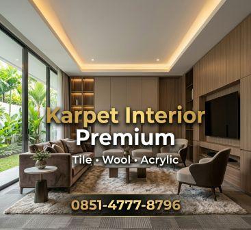 karpet interior pondok kelapa dengan material tile wool dan acrylic untuk tampilan premium