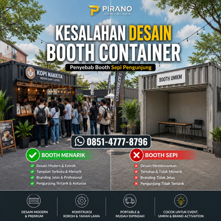 Pelajari kesalahan desain booth container yang sering membuat pengunjung tidak tertarik. Solusi booth modern untuk event, exhibition, UMKM, dan brand activation Jakarta Timur.