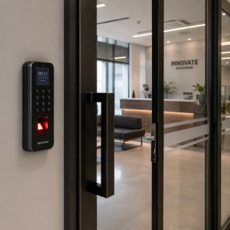 Access Control Fingerprint Pintu Kaca Office