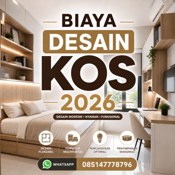 Biaya desain interior kos Jakarta Timur 2026 modern minimalis
