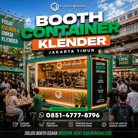 Booth Container Klender Jakarta Timur modern custom untuk branding usaha dan event oleh Ruang Warna Interior