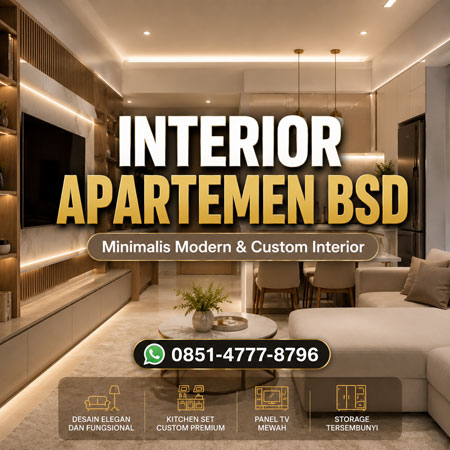 Interior apartemen BSD minimalis modern custom Ruangwarna Interior