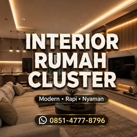 Interior rumah cluster modern minimalis custom Jabodetabek