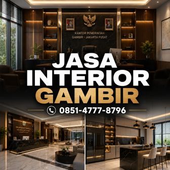 Jasa interior Gambir Jakarta Pusat untuk kantor modern apartemen dekat Monas dan custom furniture elegan minimalis.