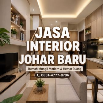 Jasa Interior Johar Baru Jakarta Pusat untuk rumah mungil modern, kitchen set hemat budget, dan lemari custom ruang sempit.
