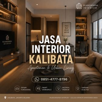 Jasa Interior Kalibata Jakarta Selatan modern apartemen dan urban living oleh Ruangwarna Interior