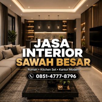 Jasa interior Sawah Besar Jakarta Pusat untuk toko showroom rak display custom dan renovasi ruko modern industrial.
