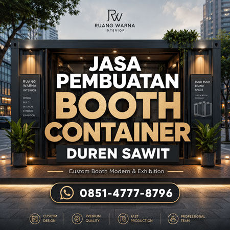 Jasa Pembuatan Booth Container Duren Sawit Jakarta Timur custom modern oleh Ruang Warna Interior