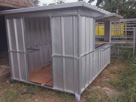 Kios container aluminium modern minimalis