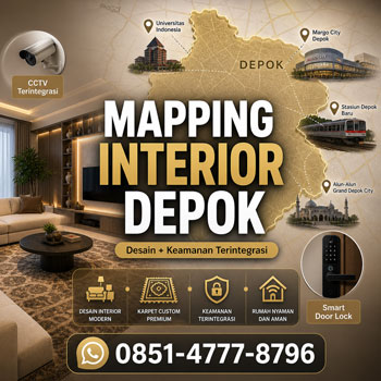Peta depok dengan konsep interior dan keamanan terintegrasi