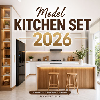 Model kitchen set Jakarta Timur minimalis modern 2026