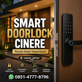Smart doorlock pada rumah mewah di cinere depok