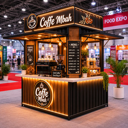 Tenant booth container UMKM Jakarta Timur modern untuk bazar dan event
