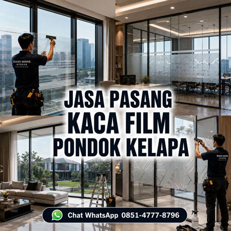 Jasa Pasang Kaca Film Pondok Kelapa Jakarta Timur untuk Rumah, Kantor, Ruko, dan Gedung oleh Ruang Warna Interior